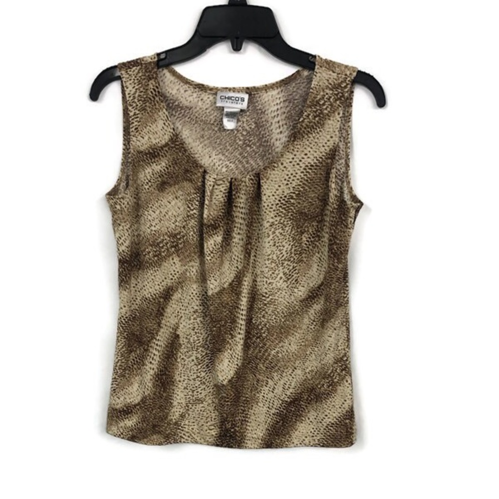 CHICO’S TRAVELERS LEOPARD TANK 0